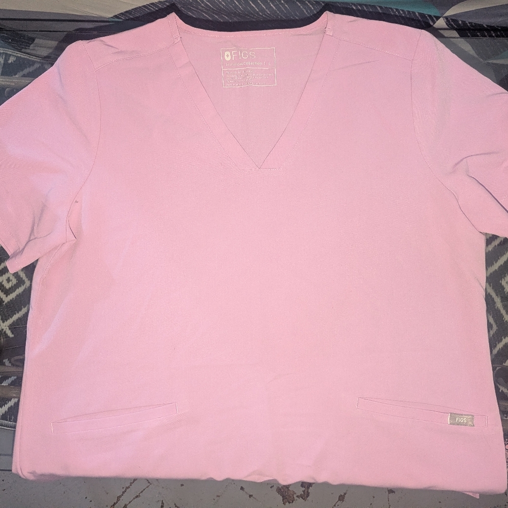 Figs Lavender V-Neck Scrub Top